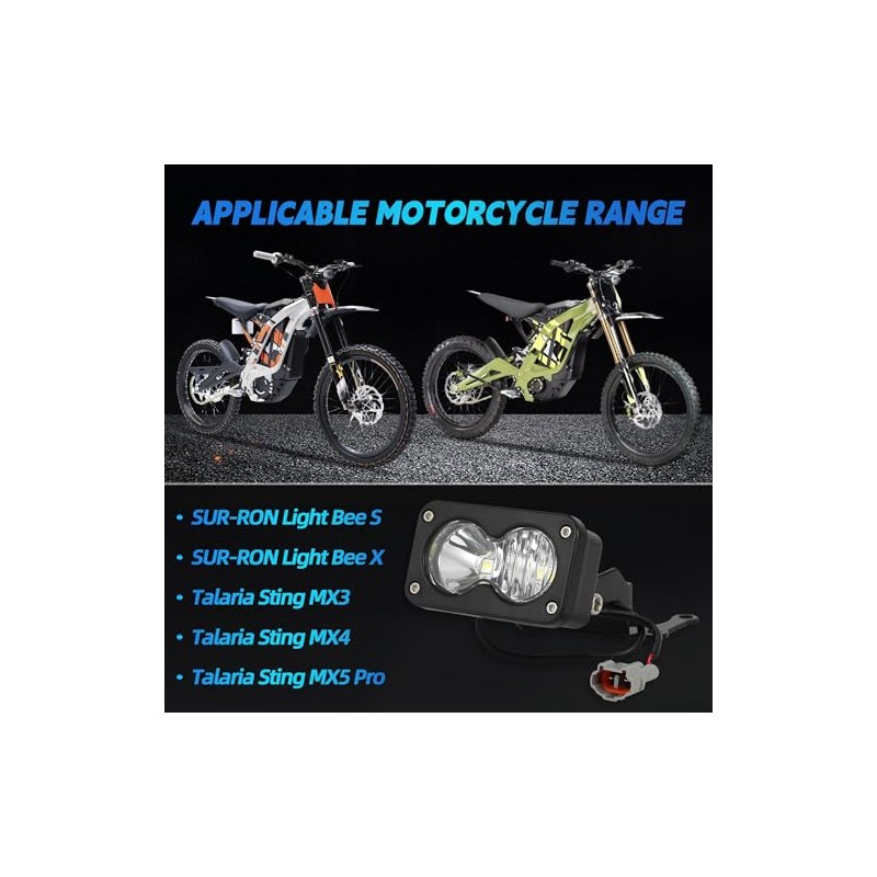 Motorcycle Headlight LED Front Light Plug and Play for Sur
