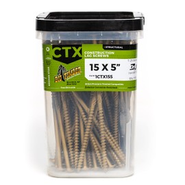 Big Timber 1CTX155 T-30#15 x 5" Construction Lag Screw Knurled Shank Type-17, Bronze, (100per Pack), Green Ceramic