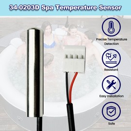 Xzionh 34-0203D Spa Temperature Sensor for Eco-2 Eco-3,SSPA,USPA,MP,6200,9200,6500,7500,8500,9500,9700,6330,9330series and EasyPak EP1500X,EP2000,EP3000 Series Spa Control Systems