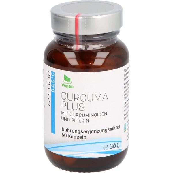 Life Light Curcuma plus (Kurkuma-Komplex mit Curcumin aus Indischem Gelbwurzmit