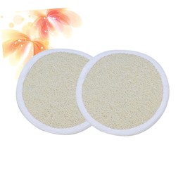 Mikinona 10cm Plant Loofah Face Cleaning Brush 2pcs Gentle Scrubber for Deep Cleansing Exfoliating and Massaging Types