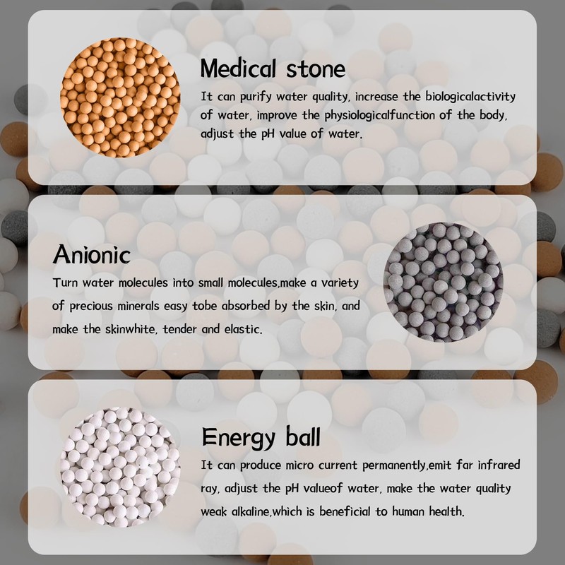 2 Pack-50 Grams Mineral Shower Filter Replacement, Purifying Water Beads,