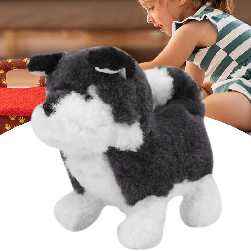 Electric Stimulation Plush Toy Pomeranian Pet Toy Husky Stuffed Animals