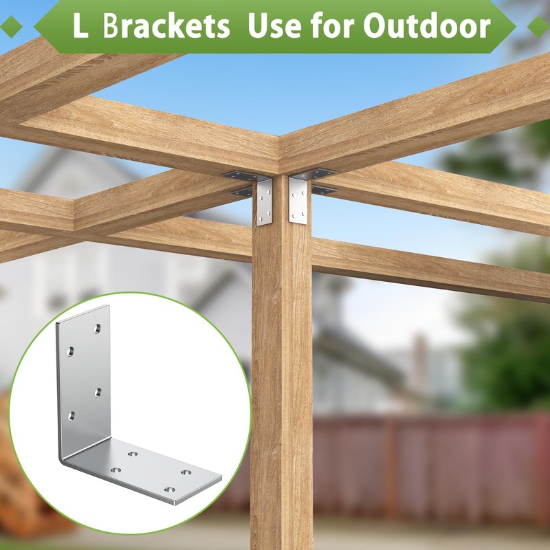 Heavy Duty L Brackets 12-ga,Angle Bracket 3"x3" Iron L Shape