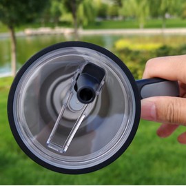 40 oz Adventure Flip Cap Straw Cup with Handle Suitable for Leak Proof Traveler's Water Cup Stainless Steel Material - Traveler's Water Bottl (New Versio Black)