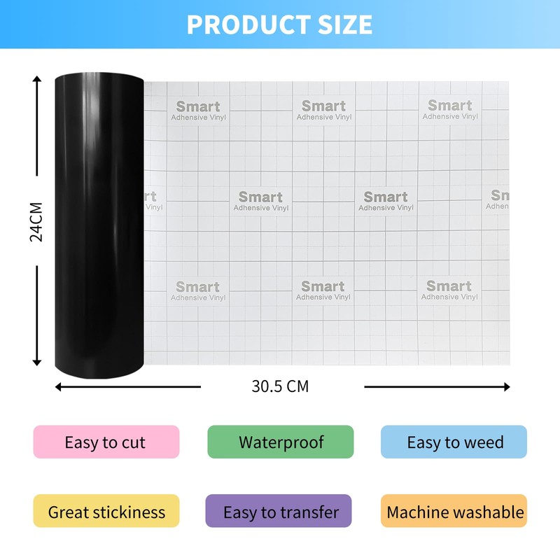 Smart Vinyl Permanent for Cricut Joy xtra, 24 x 30.5