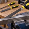 8-Inch Professional High Carbon Steel File Set – Flat, Round