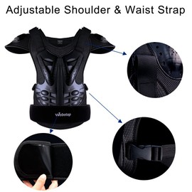 Webetop Motorcycle Chest Protector Adults Dirt Bike Body Chest Spine Protector Armor Vest for Skiing M