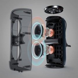 Monster S310 Bluetooth Speaker, Portable Bluetooth Speaker, 30W True Wireless Stereo Pairing Deliver Dynamic Sound, Waterproof Speaker, Bluetooth 5.2 Built-in Mic, 24H, for Family Outdoor