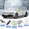 CICMOD Half Car Cover Universal Silver Windscreen Side Window Snow
