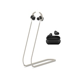 for Beats Solo Buds Strap,Soft Silicone Sports Anti Lost Strap Lanyard Special Anti-slip Texture Design Accessories Only Compatible with Beats Solo Buds Neck Rope Cord,Cream White.