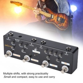 Guitar Effect Pedal 5 Mode Reverb Delay Fx LOOP Distortion Overdrive Guitar Tuning Accessories Black Metal Compact Practical Electric Guitar
