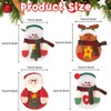 HUHUDAY Christmas Cutlery Holder, Pack of 12 Santa Claus, Cutlery