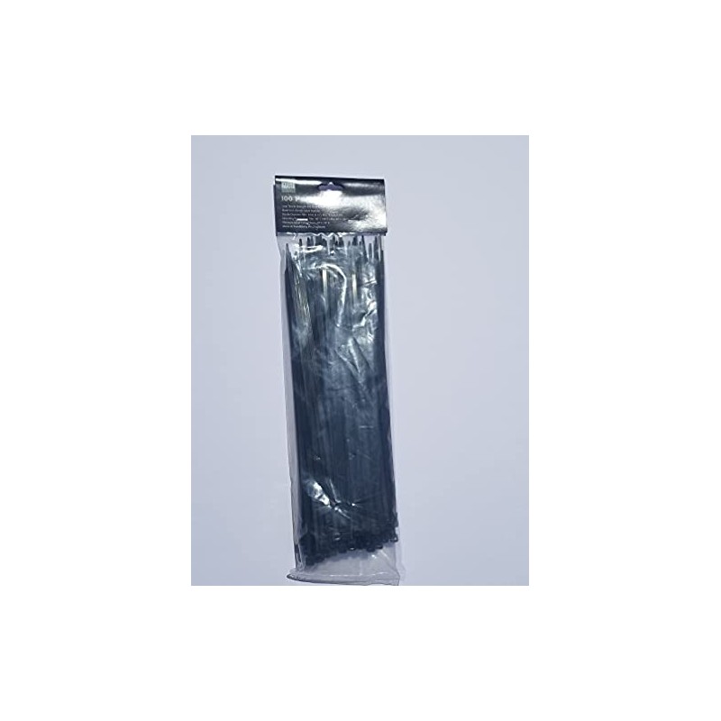 100 Pc 11" Black Cable Ties