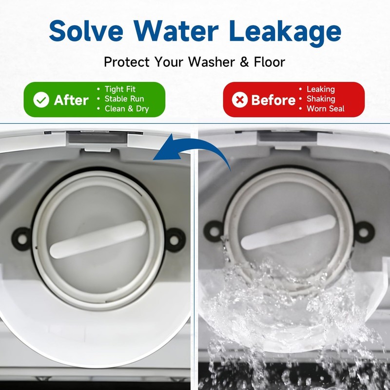 LEYURISE 2 Pack Washer Drain Pump Filter Gasket Compatible with