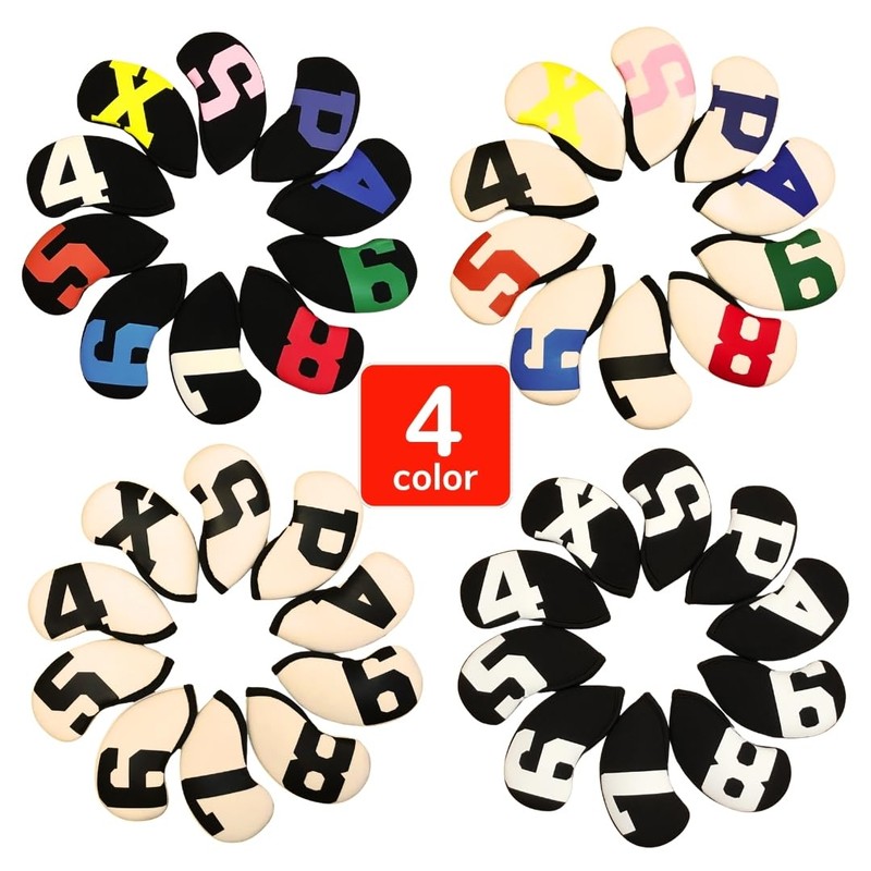 SYLVAN SPACE Iron Cover, Set of 10, Includes Count, Golf