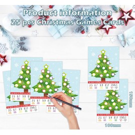 Roll a Christmas Tree Game, Christmas Party Games and Decorations, Christmas Games for Adults and Large Groups-25 Players, Holiday Classroom Game, Winter Holiday Xmas Activities Family Party Game, 05