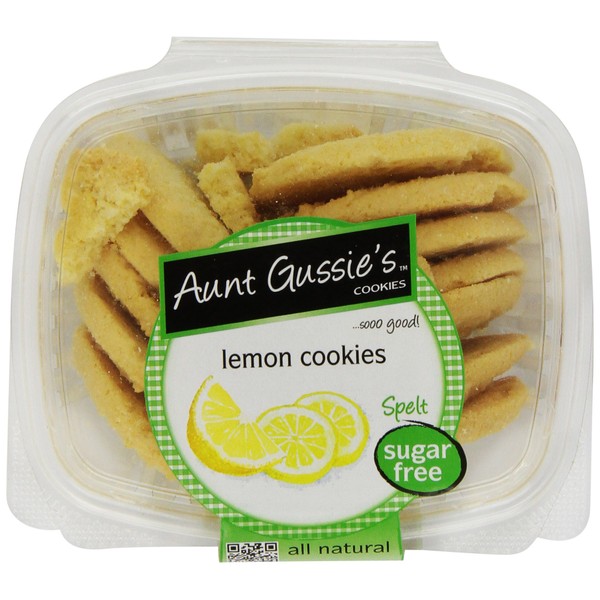 Aunt Gussie's Sugar Free Lemon Cookies, 7-Ounce Tubs (Pack of 4)