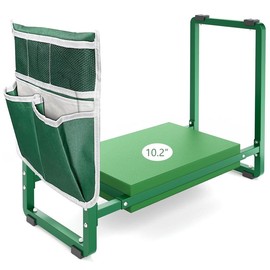 [outdoorfun] 10.2" Wider Garden Kneeler and Seat, Heavy Duty Thick Gardening Bench for Kneeling and Workingseats - Garden Tools with Bags for Women, Grandparents, Gardeners, Mom & Dad outdoorfun:_Green