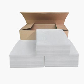 240 Count 3 Ply Plain White Beverage Napkins Disposable Four Fold Cocktails Paper Napkins 4.9" X 4.9" unfolded Bar Dessert Napkins for Party Wedding and Every Day Use