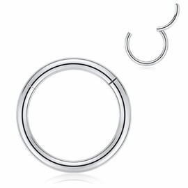KIND SUNDAY Nose Rings Hoops, 18g / 7mm, Titanium, No Gemstone