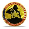 YGLLSSY 1 Pcs Military Challenge Coin Eagle Flag Salute Veterans