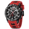 AIMES Watches for Men Red Stylish Analog Quartz Chronograph Waterproof