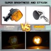FACAILAHA Universal Chrome Front Bullet LED Turn Signals 12V Motorcycle