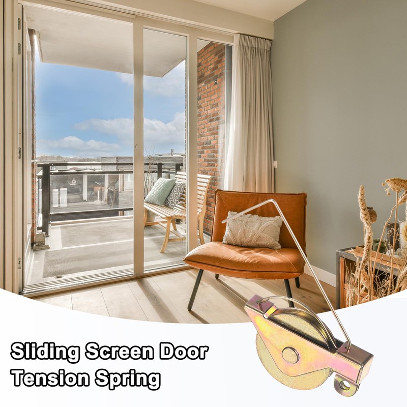 M METERXITY 4-Pack Sliding Screen Door Spring Tension Roller, 1-1/4"/