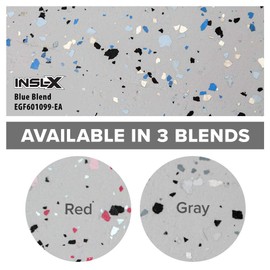 INSL-X PRODUCTS EGF601099-EA RED Combo Decorative Floor Flakes, 12 oz, Blue