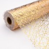 Gold Table Runners, 11" x 49" Metallic Glitter Mesh Plastic