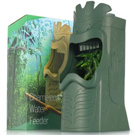 Eckpo Reptile Drinking Water Feeder Filtration Fountain for Chameleon Gecko Lizard and Tree Frog, Comes with Low Level Sensor and 3-Layer Filtration and 2 Filter Boxs and 2 Filter Carbon Sponge