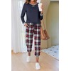 Ekouaer Pajamas Women’s Long Sleeve Sleepwear Christmas Plaid Lounge Sets