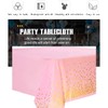4 Pack Disposable Plastic Tablecloth, Gold Stamping Dot Rectangular Table