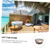 Mipcase 1pc Round Hot Tub Cover for Outdoor Bathtub Spa