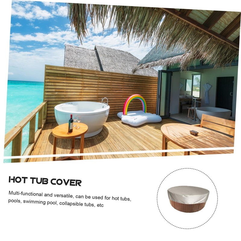 Mipcase 1pc Round Hot Tub Cover for Outdoor Bathtub Spa