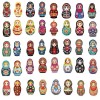 Russia 20 Random Russian Nesting Doll Stickers Decals Laptop Hydro