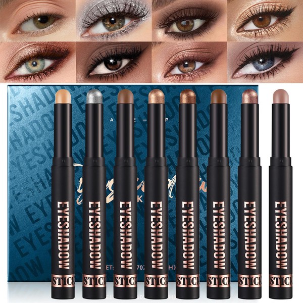Erinde Erinde 8 Pcs Cream Eyeshadow Set, Waterproof Eye Shadow