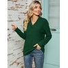 Ivicoer Womens V Neck Sweater Collared Knit Long Sleeve Pullover