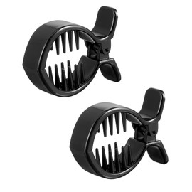 2 Pcs Fish Hair Clips, Round Fish Claw Clip Inner Toothed Ponytail Clip for Girls and Women Thick Hair
