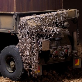 Warp United 1/35 Scale Camouflage Net Loose for Tank AFV Military Model Kit 0.1 x 270 × 200 mm Sand Type B