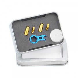 Bicycle Presta Valve Caps, Titanium Alloy French Valve Cap Set, Bicycle Valve Caps Valve Core Wrench and Valve Nut for MTB BMX Road Bike Motorcycle