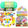 Odoorgames 140 Pcs Translucent Pattern Blocks,Geometric Shapes,Translucent Toys,Light Table Accessories