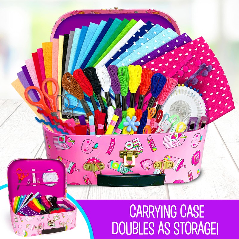 Creative Kids Felt Sewing Kit - Craft 15+ Characters -