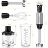 Bonsenkitchen Immersion Blender, 20 Variable Speeds & Turbo, 4-In-1 Stainless