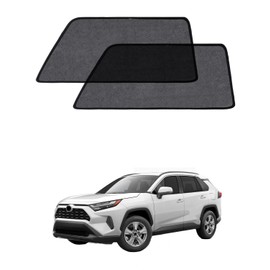 Car Window Shade for Toyota RAV4 2019-Now,2 Pack UV & Glare Protection, Breathable Privacy Screen, Insect & Bug Blocker Magnetic Mesh Side Rear Sun Shades for Baby Camping, Napping & Travel