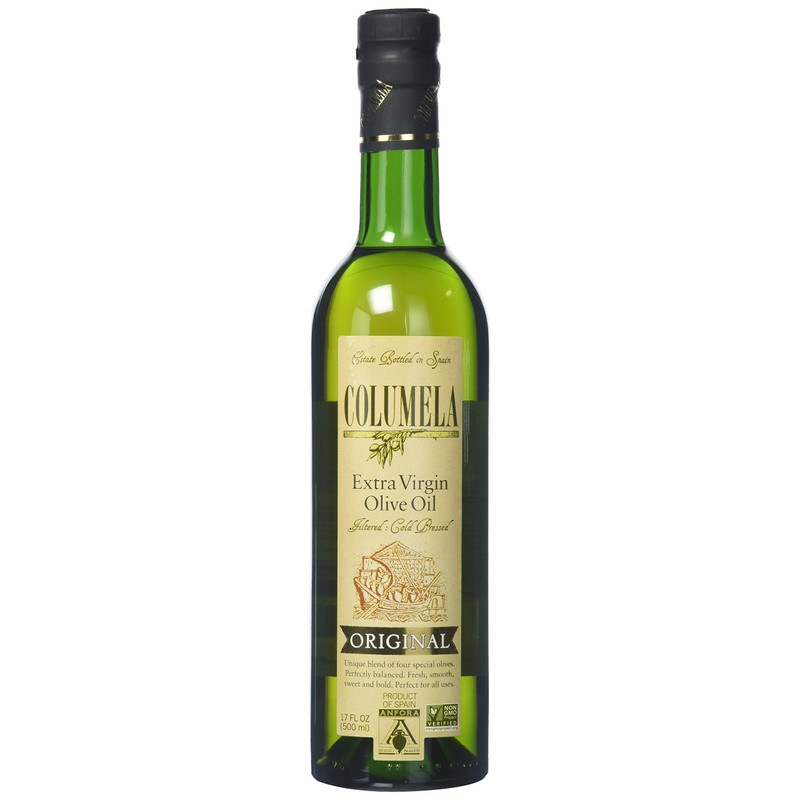 Columela Extra Virgin Olive Oil, 17 oz Bottle, Cold Pressed