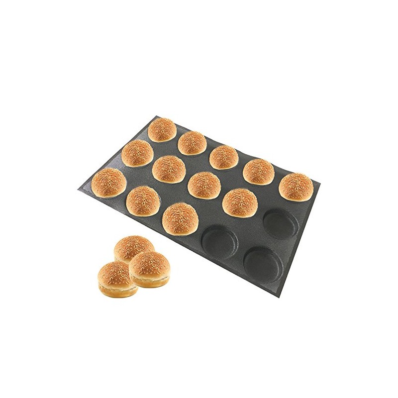 Bluedrop Silicone Hamburger Bread Forms Round Shape Bread Tray Silicone