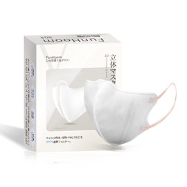 FunHoom Non-Woven Disposable Mask, 3D Shape, Small Size, Makes Your Face Look Smaller, Easy to Breath, Soft, Prevents Pain Behind the Ears, Unisex, 8 Colors Available, Set of 60, Color: Pink