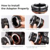 K&F Concept Lens Mount Adapter FD-NEX IV Manual Focus Compatible